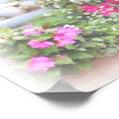 Achtertuin Waterverf verf Poster (Hoek)