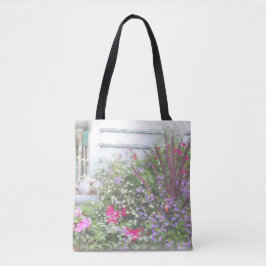 Achtertuin Waterverf verf Tote Bag
