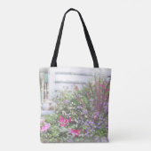 Achtertuin Waterverf verf Tote Bag (Achterkant)