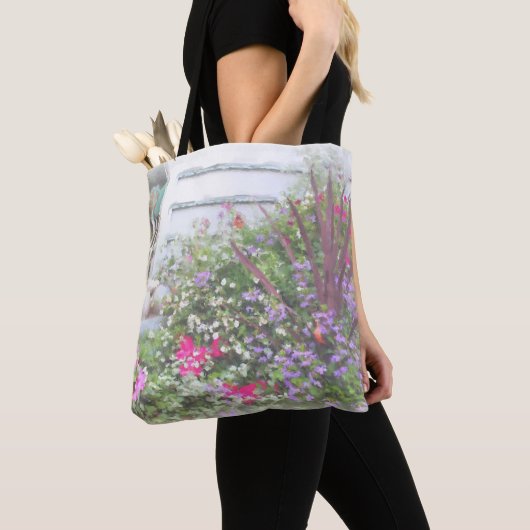 Achtertuin Waterverf verf Tote Bag (Dichtbij)
