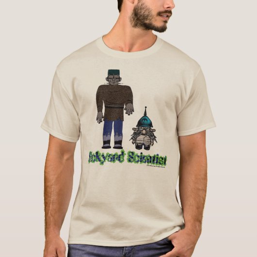 Achtertuin Wetenschapper  T-shirt (Voorkant)