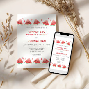 Achtertuin Zomer BBQ Verjaardagsfeest Kaart