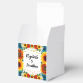 Achtertuin Zomer Bloemen Geometrische Bruiloft Bedankdoosjes (Geopend)