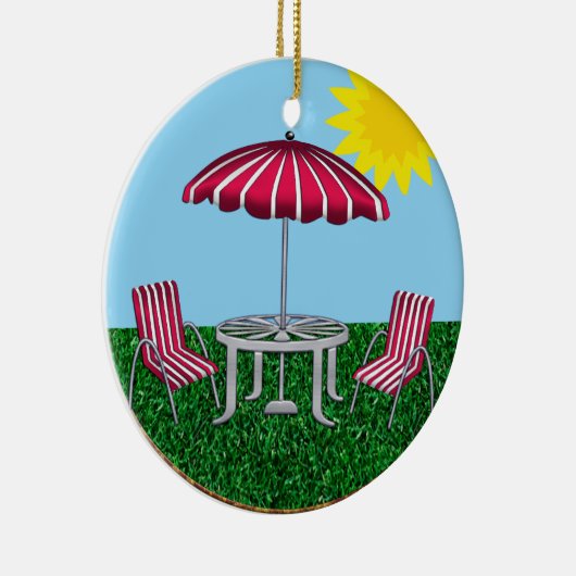 Achtertuin zomerrust keramisch ornament (Rechts)