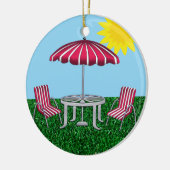 Achtertuin zomerrust keramisch ornament (Links)