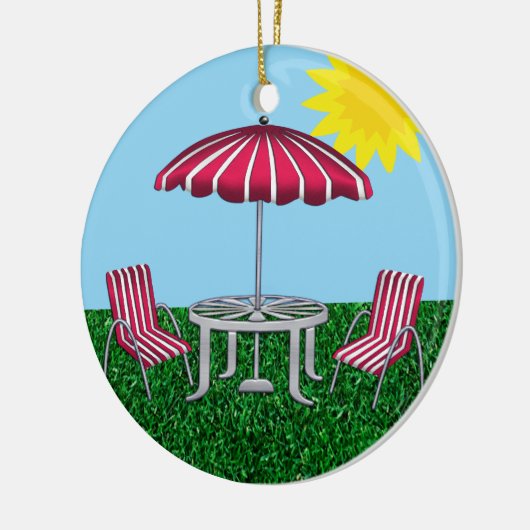 Achtertuin zomerrust keramisch ornament (Links)