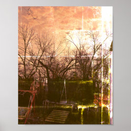 Achtertuin Zon Poster