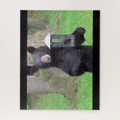 Achtertuin Zwart Beer Bezoeker Legpuzzel (Verticaal)