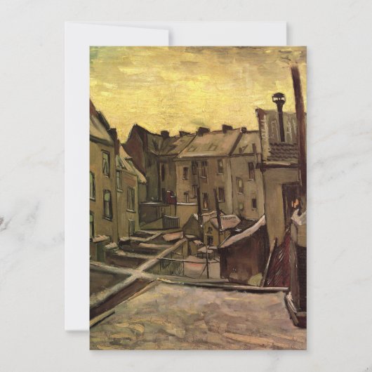 Achtertuinen van Oude Huizen door Vincent van Gogh (Voorkant)