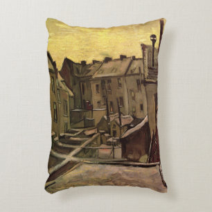 Achtertuinen van Oude Huizen door Vincent van Gogh Accent Kussen