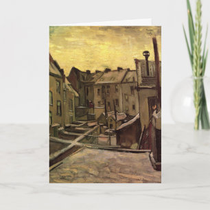 Achtertuinen van oude huizen door Vincent van Gogh Kaart