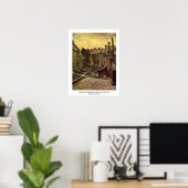 Achtertuinen van Oude Huizen in Antwerpen in de Sn Poster (Thuiskantoor)