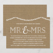 Achtertuinfeest | Rustieke trouwfeestviering Kaart (Voorkant / Achterkant)