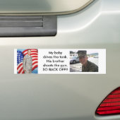 Achteruit! Bumpersticker (Op auto)