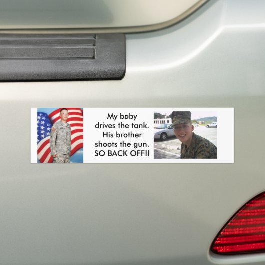 Achteruit! Bumpersticker (Op auto)