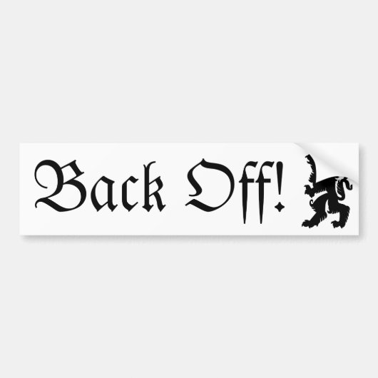 Achteruit bumpersticker (Voorkant)