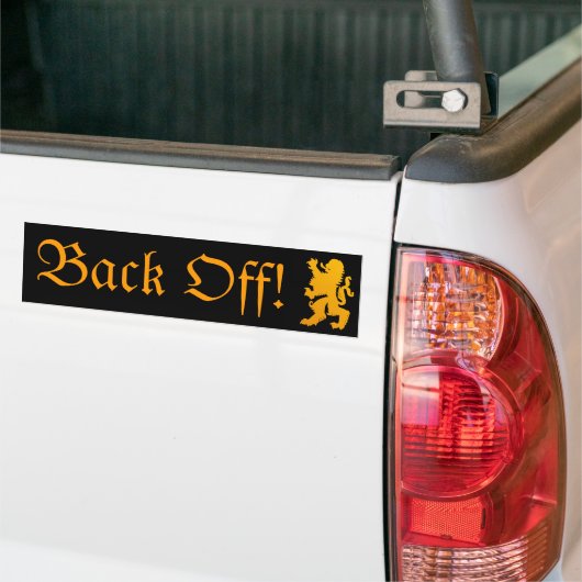 Achteruit bumpersticker (Op Truck)