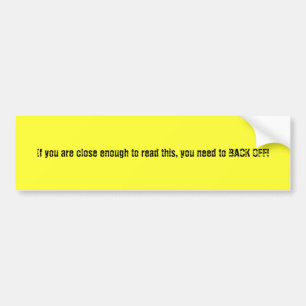 achteruit! bumpersticker