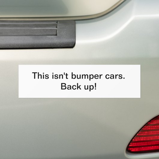 Achteruit! Bumpersticker (Op auto)