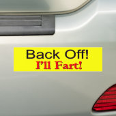 Achteruit! Bumpersticker (Op auto)