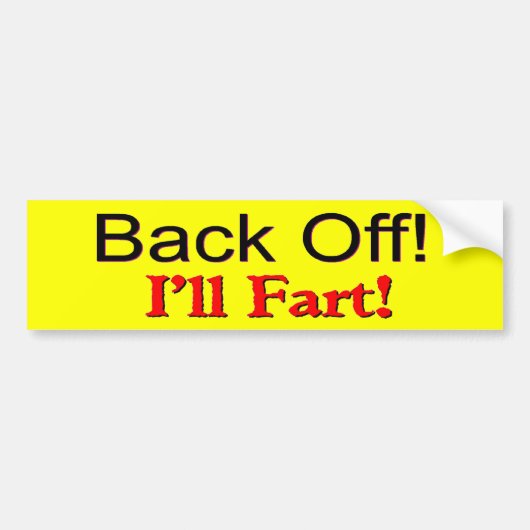 Achteruit! Bumpersticker (Voorkant)