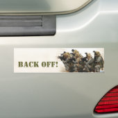 Achteruit! Bumpersticker (Op auto)