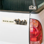 Achteruit! Bumpersticker (Op Truck)