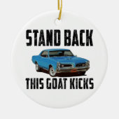 Achteruit deze geit. keramisch ornament (Voorkant)