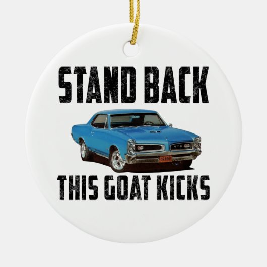 Achteruit deze geit. keramisch ornament (Voorkant)