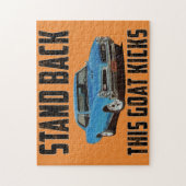 Achteruit deze geitenkicks legpuzzel (Verticaal)