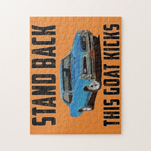 Achteruit deze geitenkicks legpuzzel (Verticaal)