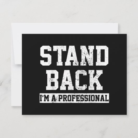 Achteruit, ik ben een professional (Voorkant)