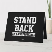Achteruit, ik ben een professional kaart (Achterkant)
