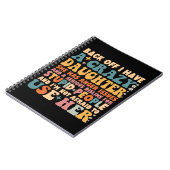 Achteruit Ik heb een gekke dochter, ze heeft woede Notitieboek (Linkerzijde)