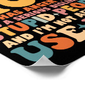 Achteruit Ik heb een gekke moeder ze heeft woede p Poster (Hoek)