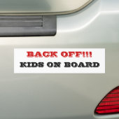 Achteruit! Kinderen aan boord Bumpersticker (Op auto)