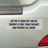 Achteruit of een pool zijn bumpersticker (Op auto)