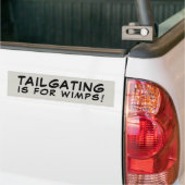 Achteruitrijden is voor watjes! bumpersticker (Op Truck)