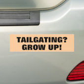 Achteruitrijden? WORD VOLWASSEN! Bumpersticker (Op auto)