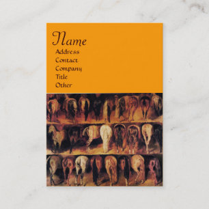 achtervoeten van paarden, bruin oranje geel visitekaartje