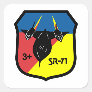 Achtervogel +3 patch vierkante sticker