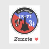 Achtervogel +3-ronde Embleem Sticker (Vel)