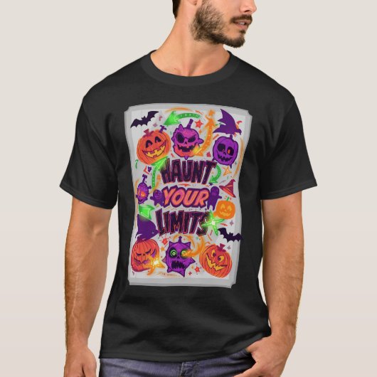 Achtervolg je grenzen Neon Halloween T-shirt (Voorkant)