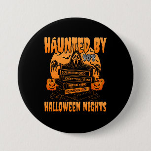 Achtervolgd door jaren 90 Retro Horror Halloween V Ronde Button 7,6 Cm