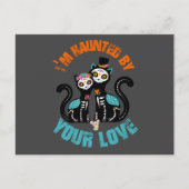 Achtervolgd door je liefde Sugar Skull Cat Briefkaart (Voorkant)