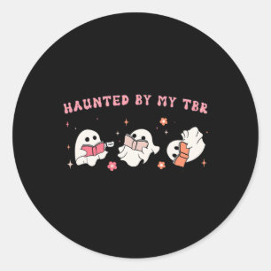 Achtervolgd door mijn TBR Boo Groovy Schattige Gho Ronde Sticker
