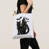 Achtervolgd huis en kat tote bag (Dichtbij)