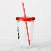 Achtervolgd huis en zwarte kat acryl drinkbeker (Links)