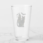 Achtervolgd huis en zwarte kat glas (Achterkant)