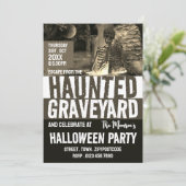 Achtervolgd kerkhof Theme Escape Room Halloween Kaart (Staand voorkant)